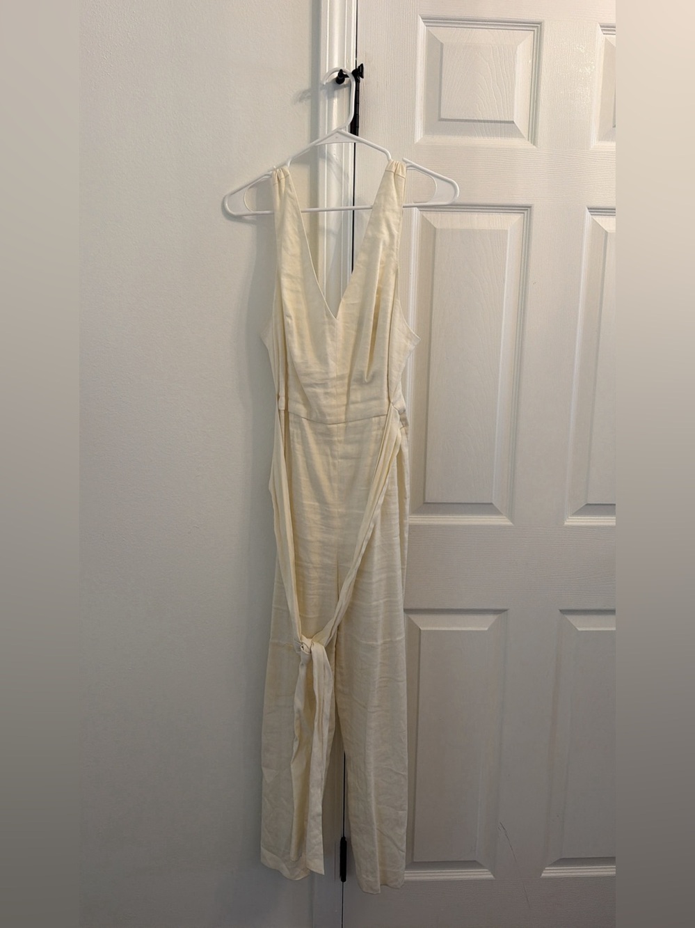 ANTONIO MELANI Cream One-Shoulder Jumpsuit